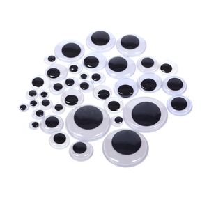 Zanaat Araçları Wiggle Googly Gözler Kendinden Yapışkan Siyah Beyaz Zanaat Gözleri DIY El Sanatları Dekorasyonu (0.4 inç, 0.6 inç, 0.8 inç, 1 inç, 1,2 inç)