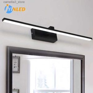 Wall Lamps Led Bathroom Light Wall Lamp 40cm Modern Led Mirror Light Wall Mounted Wall light Fixture Black White Strip Dressing Lights Q231127