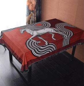 Pastorski stół stołowy z tassel koniem obrus prostokątny Manteles Mesa Wedding Dekorat Stripes Cover 150*200 cm
