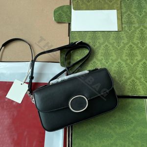 New Petite Mini Chain Shoulder Bag Designer Classic Black Leather Palladium-Toned Hardware Double G Crossbody Bags White Handbag Detachable Strap Push Lock Closure