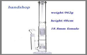 Glass bongs classics design 8 arm tree perc honeycombcage percolator 5mm thick glass waterpipe 18mm bowl tall 187863599