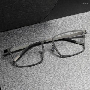 Okulary przeciwsłoneczne Ramy wysokiej jakości tytanowe okulary TR90 Ramka Mężczyźni Square Square Okulary na receptę Kobiety 2023 Vintage Shiopia Optyczne