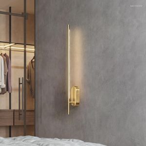 Wall Lamps Nordic Long Sconces Led Applique Bed Lamp Mirror For Bedroom Light