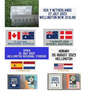 Collectable 2023 Women Cup Patch Final Match Details Japan England USA Australia Spain Soccer Badge Heat Transfer Parches