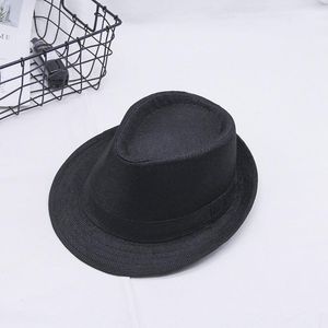 Cappelli a tesa larga Inghilterra Classic Copricapi Uomo Jazz Gentleman Retro Fedora Danza Solido Cappello selvaggio Cappelli pieghevoli Accessori