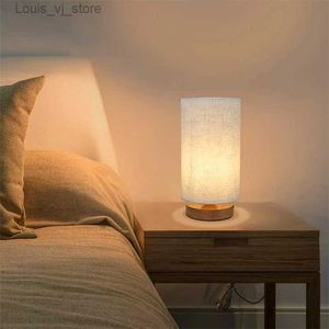 Nocne światła zasilane USB Nowoczesna nordycka drewniana lampa stołowa nocne światło do sypialni iluminacja ciepły biały prezent drewniany łóżko dla dzieci dekoracje pokoju 231127