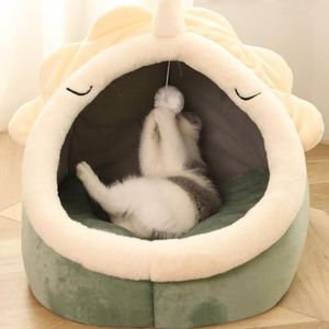 Gaiolas cama gato casa condomínio para interior ou exterior tenda gato muito macio pequeno cão esteira saco para lavável caverna gatos camas pet house