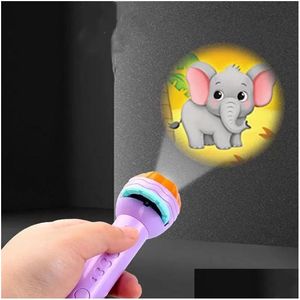 LED Light Sticks LED Projector Light Sticks Toys Tilllight Projectors Torch Lamp Early Education Game For Kid Holiday Födelsedag Xmas G DH4Y1