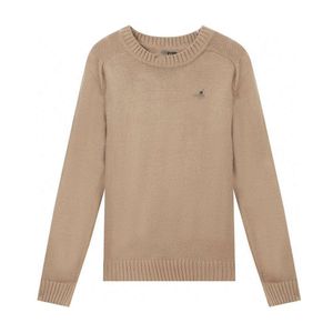 Ralphs Designer Laurens Maglione Logo Pony di alta qualità Top in lana con fondo versatile Pullover classico girocollo Maglione con torsioni di pasta fritta per le donne