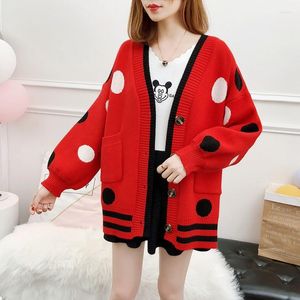 Women's Jackets Jacket Women Winter Knitted Kawaii Korean Style Coats Woman 2023 Female Bomber Streetwear TA1153