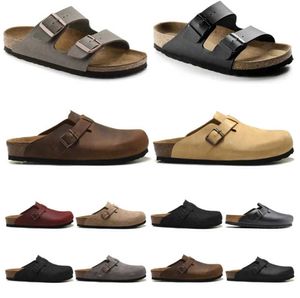 Sandaler Designer Boston Män Kvinnor Platta Colg Tofflor Slides sommarkork Mode lädertoffel Favorit Strand Fritidsskor Träskor väska huvud Rörelseström 60ess