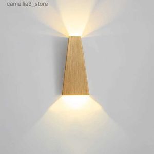 Duvar lambaları LED kapalı duvar lambası yatak odası oturma odası duvar ışık dekorasyonu yukarı ve aşağı ışık alüminyum aplik modern duvar lambaları AU18 q231127