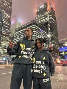Erkek Hoodies Sweatshirts Avrupa ve Amerika Y2K Yeni 3D Köpük Desen Hoodie Erkekler Harajuku Street Hip Hop Gündelik Gevşek Sweatshirt Çiftler Büyük Boy T231127