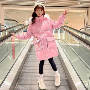 Down Coat Girls Clean Free Cotton Clothes Winter Cartoon Thicked Korean Ytterkläder Kids Jacketkläder 9 12 år Parkas