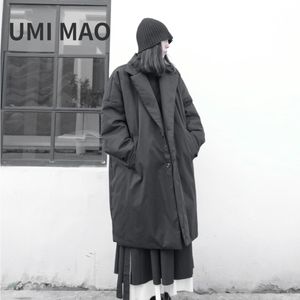 Parkas Umi Mao Winter New New Loose Loose Yamamoto Yamamoto Yaamoto Dark Cotton Coat Women 's Design Sense 고딕 큰 크기 Long Y2K