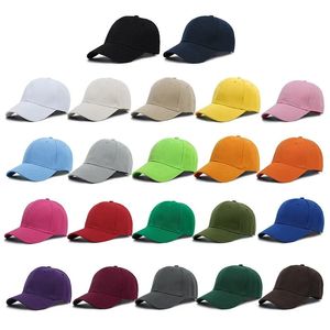 Bollkåpor män kvinnor multipla färg baseball mössa toppade mössa fast färg justerbar unisex vår sommar pappa hatt skugga sport baseball hattar 231127