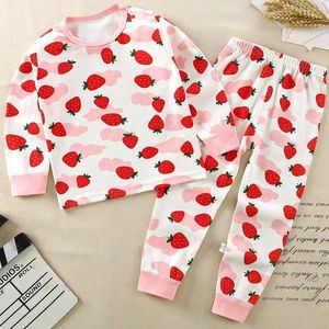 Set di abbigliamento Set di abbigliamento per bambini Autunno Baby Girs Vestiti Infantili in cotone Vestiti per ragazze Tops + Pantaloni 2 pezzi Biancheria intima Abiti Abbigliamento per bambini