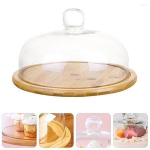 Zestawy naczyń stołowych Cake Dome Cover Glass Bell Jar Desser serwujący Clear