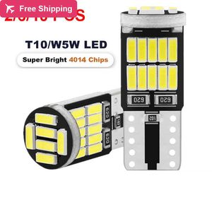 2/6/10st T10 W5W 194 501 LED CANBUS INGEN FEL BIL INTERRIOR LIGHT T10 26 SMD 4014 CHIP PURIT INSTRUMENT LIGHTS BULB LAMP