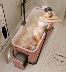 Vasca da bagno 2022 Nuova famiglia quadrata in PVC Portable vasca portatile spabino vano da bagno pieghevole vano in plastica bidet addensato vano da bagno adulto