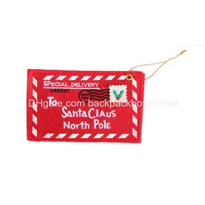 Christmas Decorations Envelope Invitation Cards Candy Bag Decor Nonwoven Greeting Drop Delivery Home Garden Festive Party Supplies Dhyaf