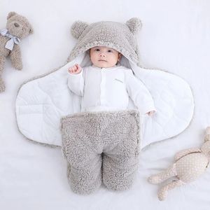 Filtar Swaddling Cute Born Baby Boys Girls Plush Swaddle Wrap Ultrasoft Fluffy Fleece Sleeping Bom Cotton Soft Bedding Stuff 231127