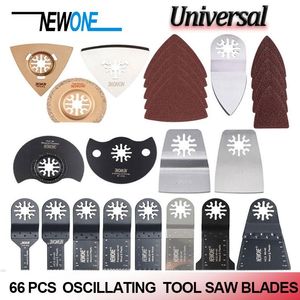 Zaagbladen NEWONE 66pcs/set Wood Metal Plastic Oscillating Multi Tool saw blades for power tools