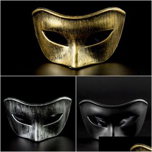 Andere Event Party Supplies Partys Half Face Creative Dance Gold Black Sier Plastic Mask Drop Delivery Home Garden Festive Dhgn2