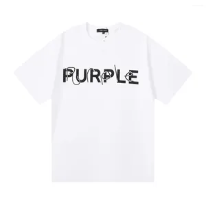 T-shirts Men's T Shirts Purple Brand Mens Printing Shirt For Men Women High Street T-Shirt Sculpture Pattern Top Tee