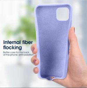 Mode silikon telefonfodral mjukt kantmaterial för iPhone 11 12 13 Många färger för att välja varm artikel 838D