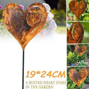 Decorações de jardim criativo metal enferrujado amor coração ferro arte forjada casa pátio ao ar livre em forma