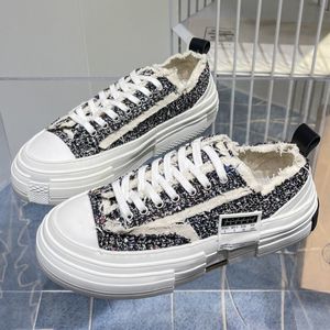 XVessel Freizeitschuhe für Damen und Herren, klassische Segeltuch-Sneaker, Chaussures, Sommer-Flattie, atmungsaktive, mit Buchstaben bedruckte, bestickte Turnschuhe