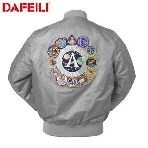 Мужские куртки Apollo Winter Толстая куртка пилота летного бомбардировщика ВВС США ma1 с двусторонней подкладкой, доступная на заказ, заводская пуховая куртка для меня 221006