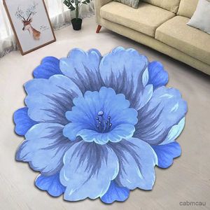 Mattor Små blommorformade mattor Lotus golvmatta för vardagsrum soffa bordsmatta badrum vatten absorberande anti-glidmattor