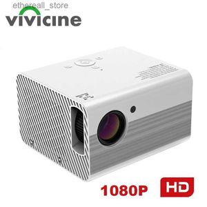 Proiettori Vivicine Nuovo T10 Android 6.0 Portatile 1080p HD Home Theater Proiettore per videogiochi Palmare 1920x1080p Proiettore di film Beamer Q231128