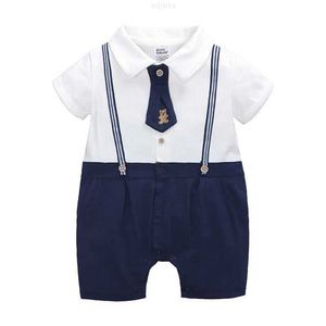 Kleidung Sets Sommer Kinder Gentleman Baby Strampler Neugeborenen Jungen Creeper Kleidung aus reiner Baumwolle