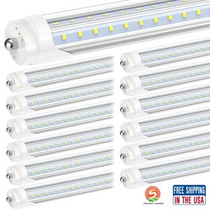 2400mm LED tüp T8 72W V şekilli ve Dural Sıra Çift Taraflar SMD2835 LED Işık Tüpleri 8ft LED AC 85-265V Güneşlik Işığı