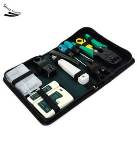 FedEx Ship 10pcs RJ45 CAT5 Network Tool Kit Bundle Cable Tester Crimp LAN Network Cable Cable Tester Diagnostic Tool7116580