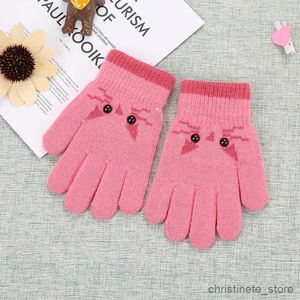 Children's Mittens Cute Cartoon Gloves For Baby Winter Boys Girls Knitted Wool Mittens Warm Children Full Finger Gloves For Kids Baby Accessories