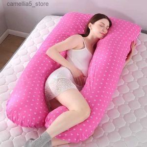 Maternity Pillows Pregnant Pillow Side Sleeper Pregnancy Women Bedding Full Body U-Shape Cushion Print Sleeping Multifunctional Maternity Pillow Q231129