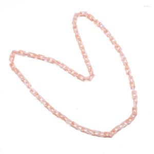 Łańcuchy cienkie długie octanu kwadratowe obręcze łączą naszyjniki łańcuchowe dla kobiet