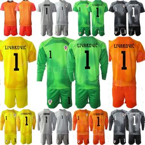 National Team 22/23 Man Croacia Soccer GK Lovre Kalinic Jersey Set Goalkeeper Long Sleeve Ivo Grbic Ivica Ivusic Dominik Livakovic Danijel Subasic Football Shirt