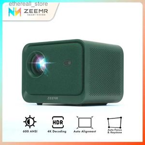 Projectors Zeemr Z1 Mini Global Version 600 ANSI 4K 1080P Full HD Auto Keystone 5G WiFi Bluetooth Projector för vardagsrum Hemmabeller Q231128