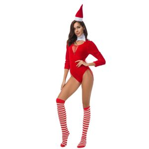 Sexy set seksowna bielizna Babydoll Kobieta bieliznę Czerwona Boże Narodzenie kostiumów cosplay