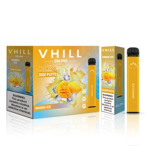 Original VHILL VAPEN CUBE 3000 PUFFs Descartáveis Vape Pen E-Cigarros Kits 1350mAh Bateria 10ml Capacidade Vaporizador portátil Barras pré-preenchidas Starter Kit Vapor