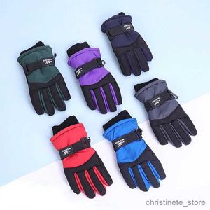 Children's Mittens Children's Ski Gloves Winter Outdoor Sports Cycling Thickened Anti slip Waterproof Split Finger Mountaineering Warm Gloves