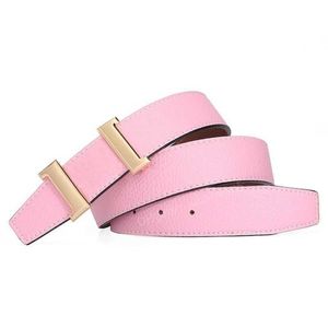 Luxury Men Belt Fashion Classic Lychee Print Double-sided Reversible Mens Womens Denim Pants Belts Width 3.8cm Gold Silver Smooth Buckle Designer Waistband
