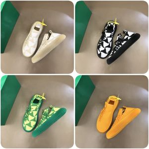 Ripple Tech Knit Sneaker Fabric Trainer Khaki Green Black White Botegas Lace-up Parakeet kiwi Cane sugar cloth cover low men women Casual Shoes