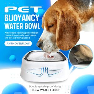 Matning 1000 ml Dog Bowl Dog Drinking Water Bowl Pet Slow Water Feeder