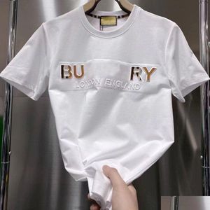 Kvinnors T-shirt Asiatisk storlek M-5XL Designer Casual MMS T-shirt med monogrammad tryck Kort ärm topp till salu Luxury Mens Hip Hop CL DHTV3